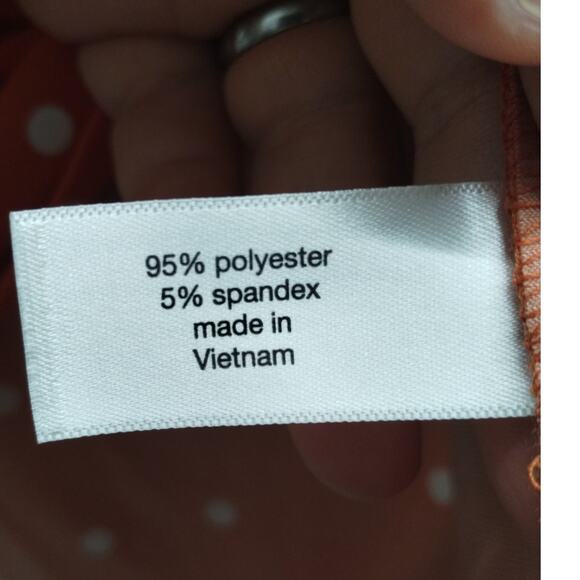 NWT Lane Bryant Size 14/16 Orange Dot Classic Sleeveless Twist Halter Neck Top - Picture 7 of 8